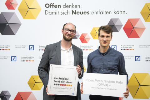 Martin Jahn (EUF/ZNES) und Jonathan Mühlenpfordt (Neon Neue Energieökonomik, Projektpartner)